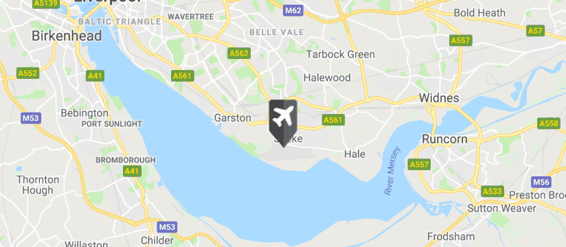 Liverpool John Lennon Airport map
