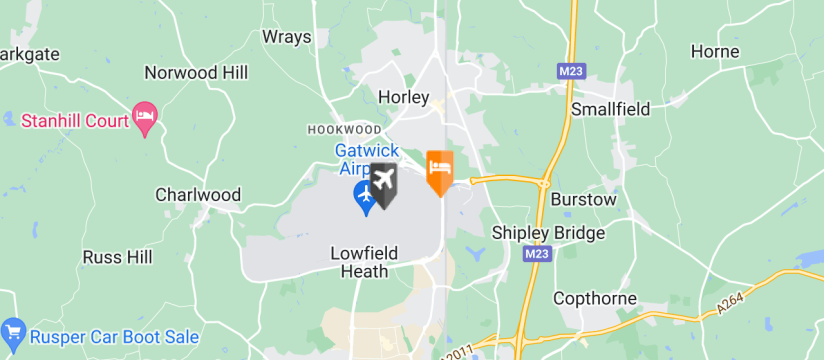 BLOC Hotel, Gatwick Airport map