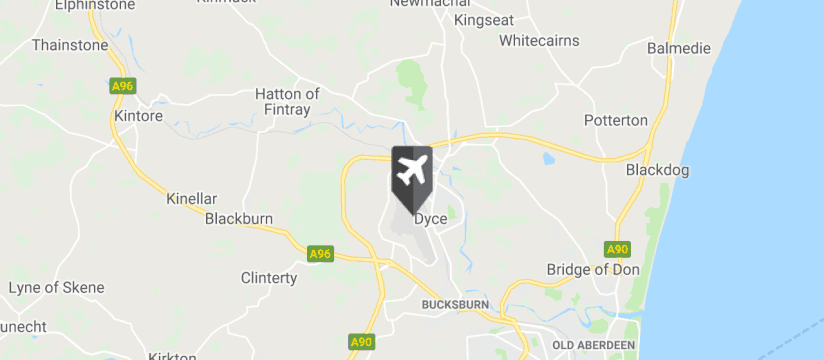 Aberdeen Airport map