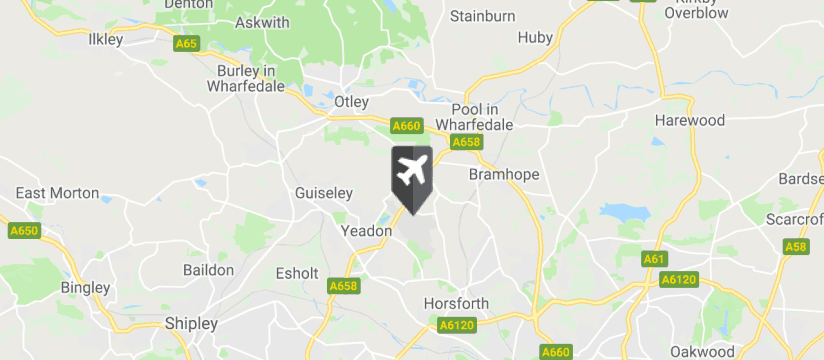 Leeds Bradford Airport map