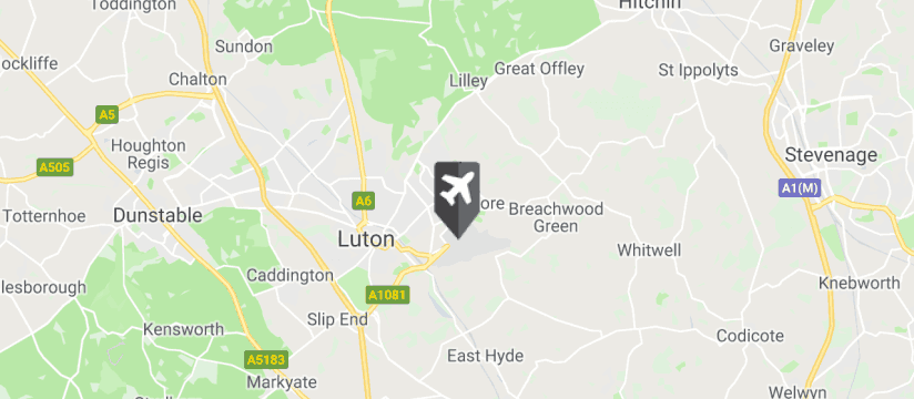 Luton Airport map