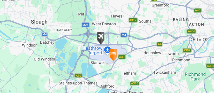 Crowne Plaza T4, Heathrow Airport map