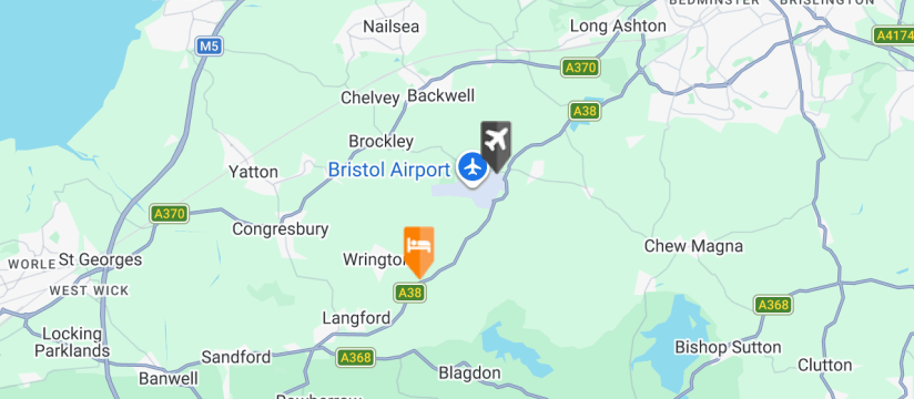 Holiday Inn Bristol Airport , Bristol Airport map