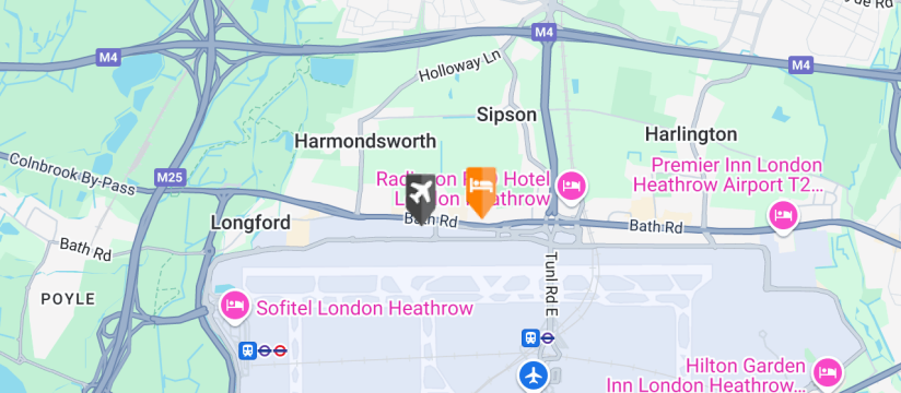 Holiday Inn Heathrow Bath Road, Heathrow Airport map