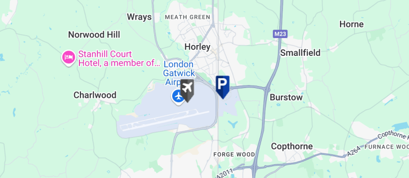Ace Meet & Greet, Gatwick Airport map