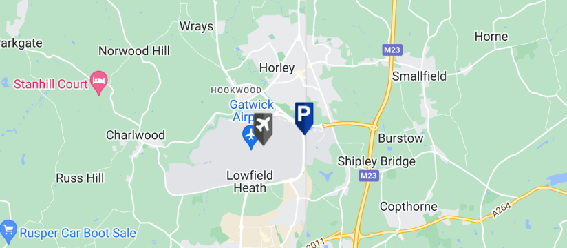 APH Meet & Greet Forecourt, Gatwick Airport map
