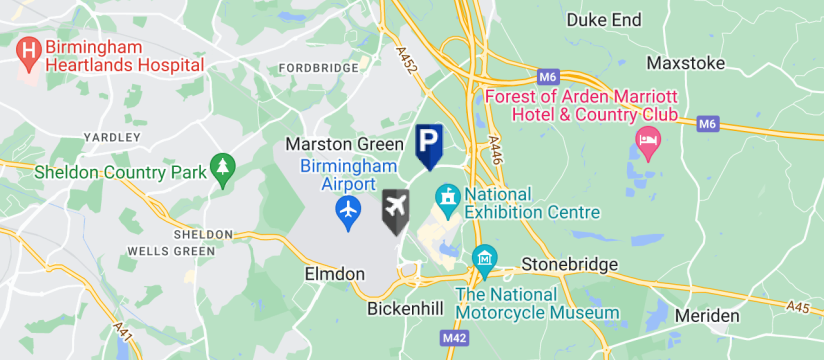APH Short Run, Birmingham Airport map