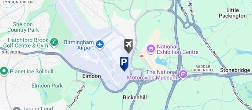 Birmingham Airport Car Park 5, Birmingham Airport map