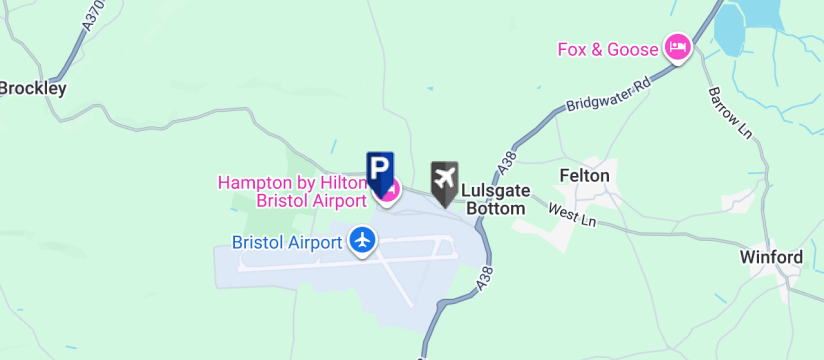 Bristol Airport Short Stay Parking, Bristol Airport map