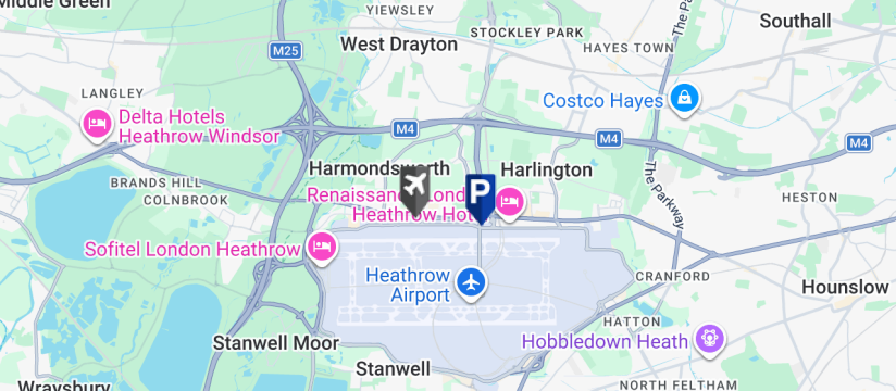 Edward Lloyd Meet & Greet, Heathrow Airport map