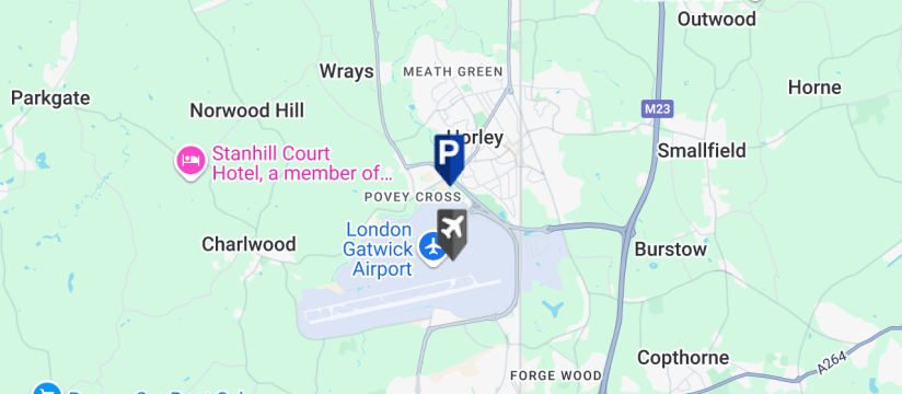 I Love Park & Deliver, Gatwick Airport map
