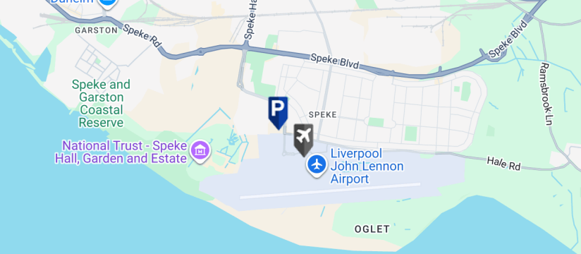 Imagine Park & Stroll, Liverpool John Lennon Airport map