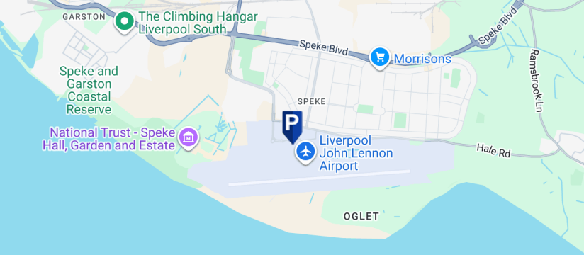 Liverpool Airport Long Stay Car Park, Liverpool John Lennon Airport map
