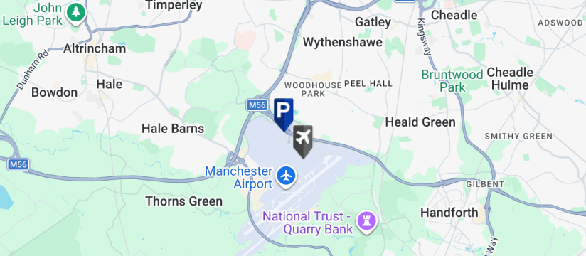 Manchester Airport Multi-Storey Terminal 2 East, Manchester Airport map