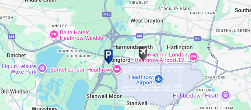 Maple Express Park & Ride T2 & T3, Heathrow Airport map