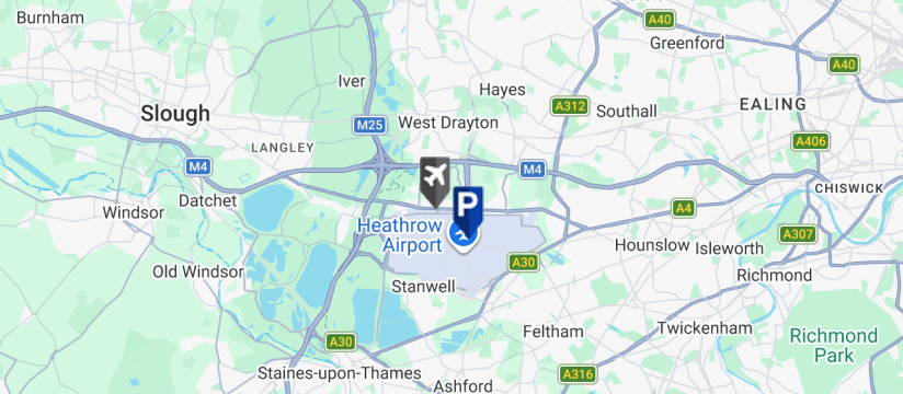 MBW Rapid Charge, Heathrow Airport map