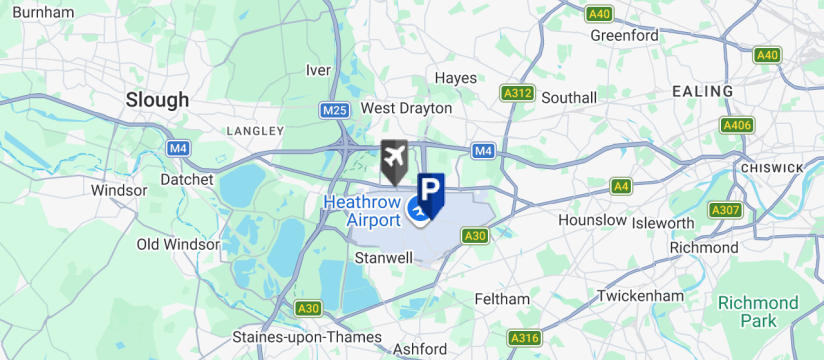 Park Giant Meet & Greet Parking, Heathrow Airport map