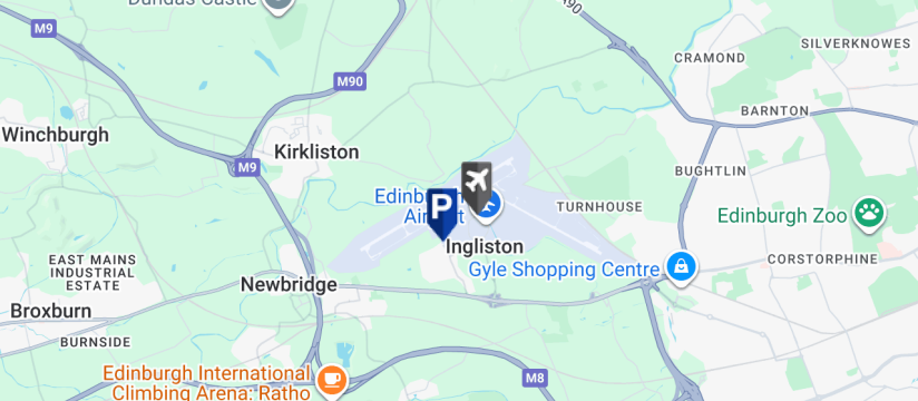 Secure Airparks, Edinburgh Airport map