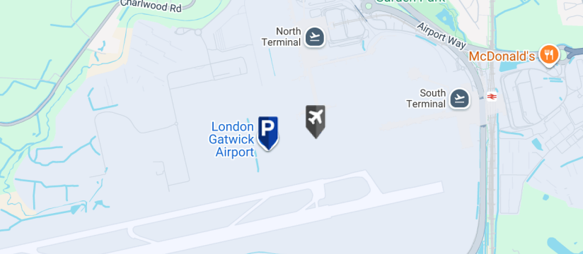 Sure Parking Meet & Greet, Gatwick Airport map